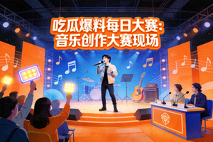 吃瓜爆料每日大赛：音乐创作大赛现场海报